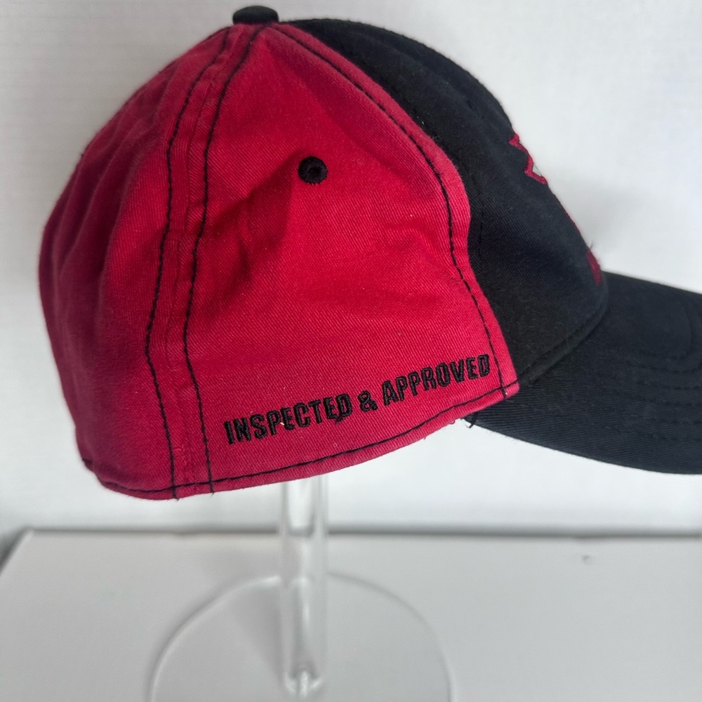 Harley-Davidson Motorcycle Red Black Men Baseball Hat Fitted One Size A-Flex Cap - Picture 2 of 6